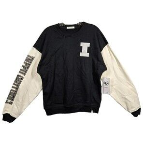 47 Brand Women's Illinois Fighting Illini Sweatshirt Black Medium NCAA 00155